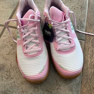 K Swiss X lucky in love collab pink & white tennis sneakers sz 9